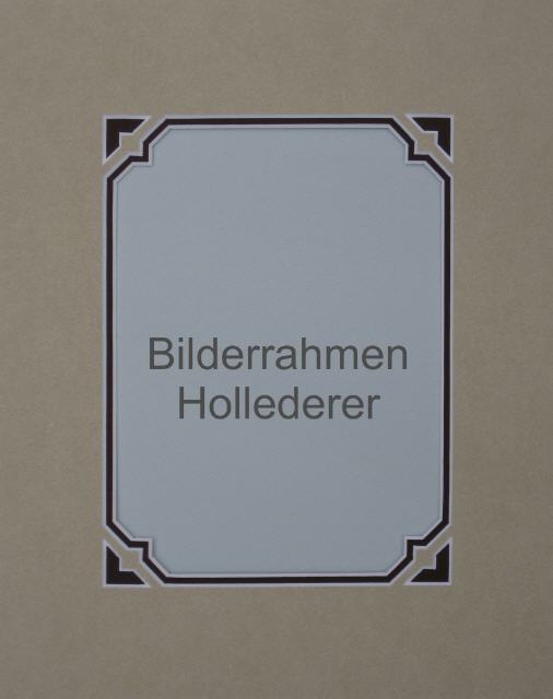 Doppel-Passepartout mit Eck-Verzierung