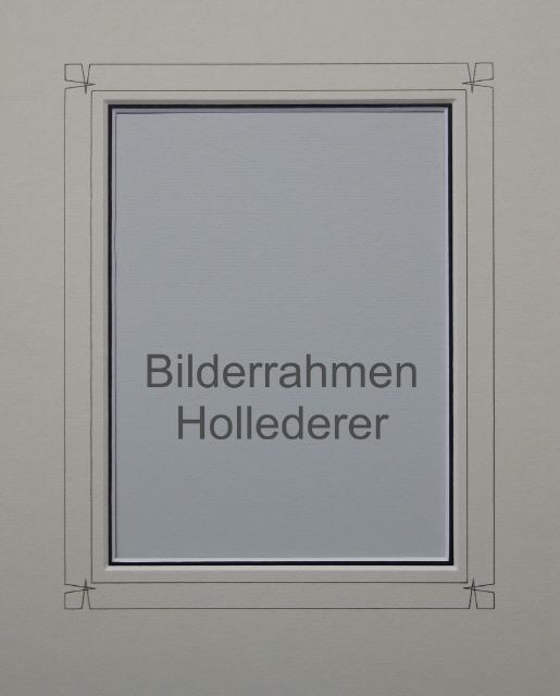 Doppel-Passepartout mit Stift-Verzierung